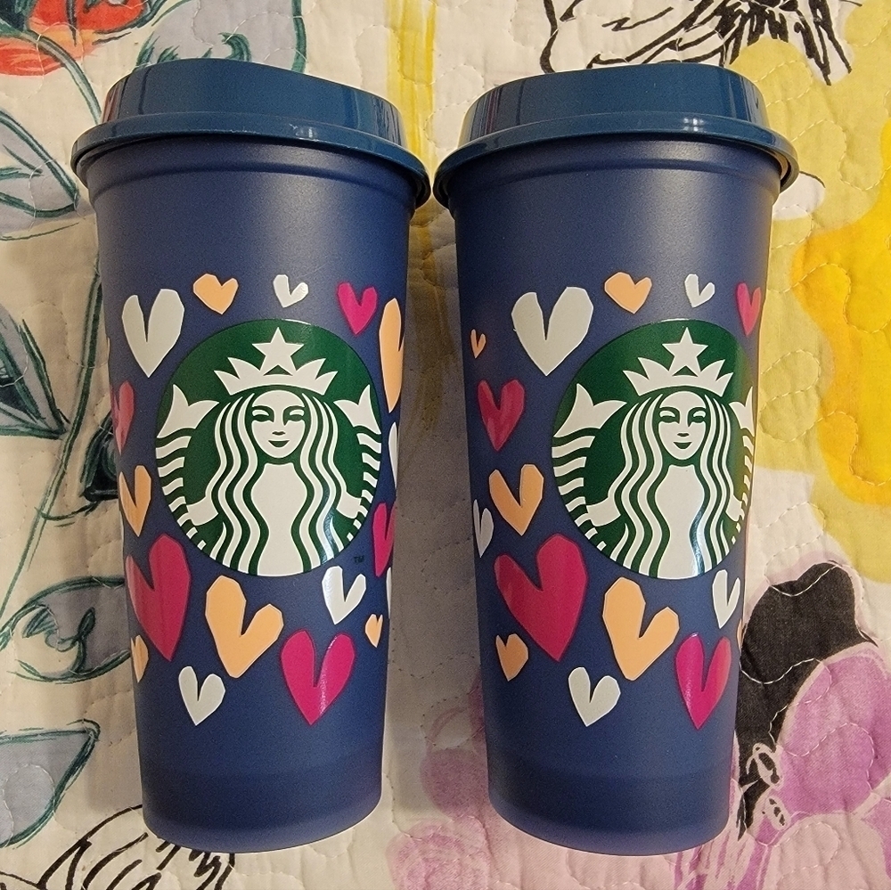 NWOT Starbucks LATAM Release Color Changing Reusable Cup with Hea…